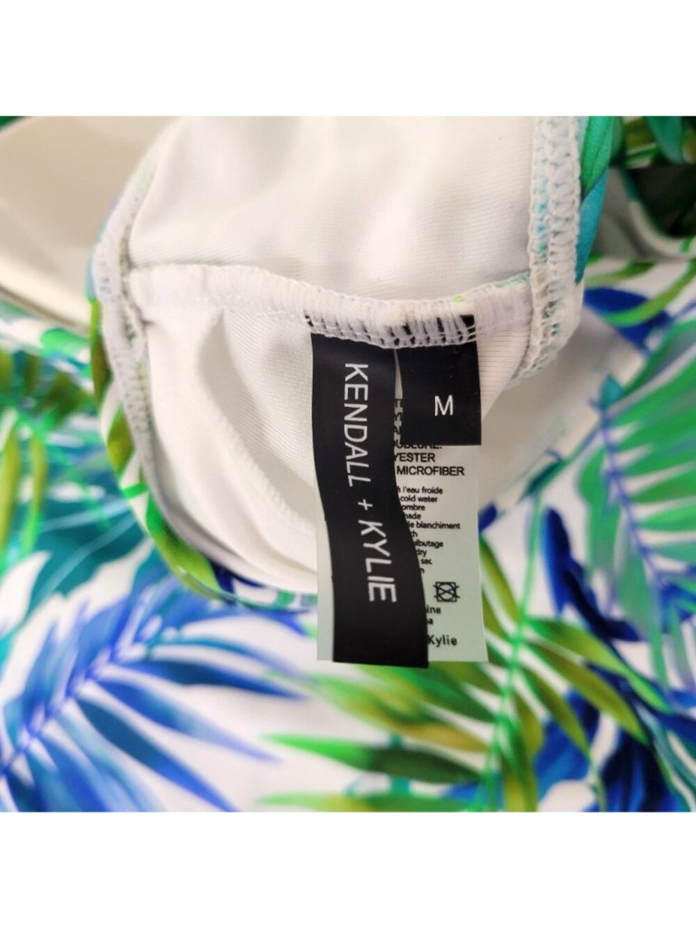 Kendall + Kylie Women’s Tropical Print One-Shoulder Swimsuit Set - Picture 4 of 8